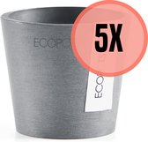 Ecopots | Amsterdam | Mini | ø 10,5 cm | Donkergrijs/ grijs | 5 stuks | 74.009.10G