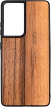 Samsung S21 ULTRA Noten - Houten GSM / Telefoon Hoesje - Shockproof TPU Case