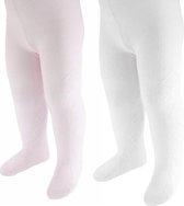 Soft Touch - 2 Baby Maillots met kabels - Roze & Wit - 6 mnd