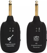 SVH Company Gitaarzender Gitaarontvanger 2.4 G Transmitter - Receiver Zender Ontvanger Wireless Draadloos Gitaarsysteem Gitaarversterker Elektrische Gitaar Basgitaar - Zwart