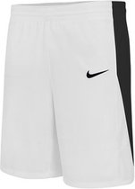 Nike team basketball stock short junior wit zwart NT0202100, maat 164