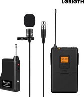 LORIOTH® Draadloos microfoon systeem - Professioneel - Bodypack - Iphone - Veelzijdig - Zwart