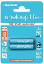 Eneloop - 2x Oplaadbare Eneloop Batterij AAA LR03 550 mAh - Oplaadbaar - Duurzaam - Tot 2100 x Opladen - AAA / Micro / LR03 / GP24G / 24G / R03 / 1212 / FR03 / L92