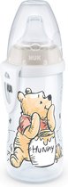 NUK Active Cup drinkfles | 12+ maanden | lekvrije drinksnavel | clip & beschermkap | BPA-vrij | 300 ml | Disney Winnie de Poeh | wit