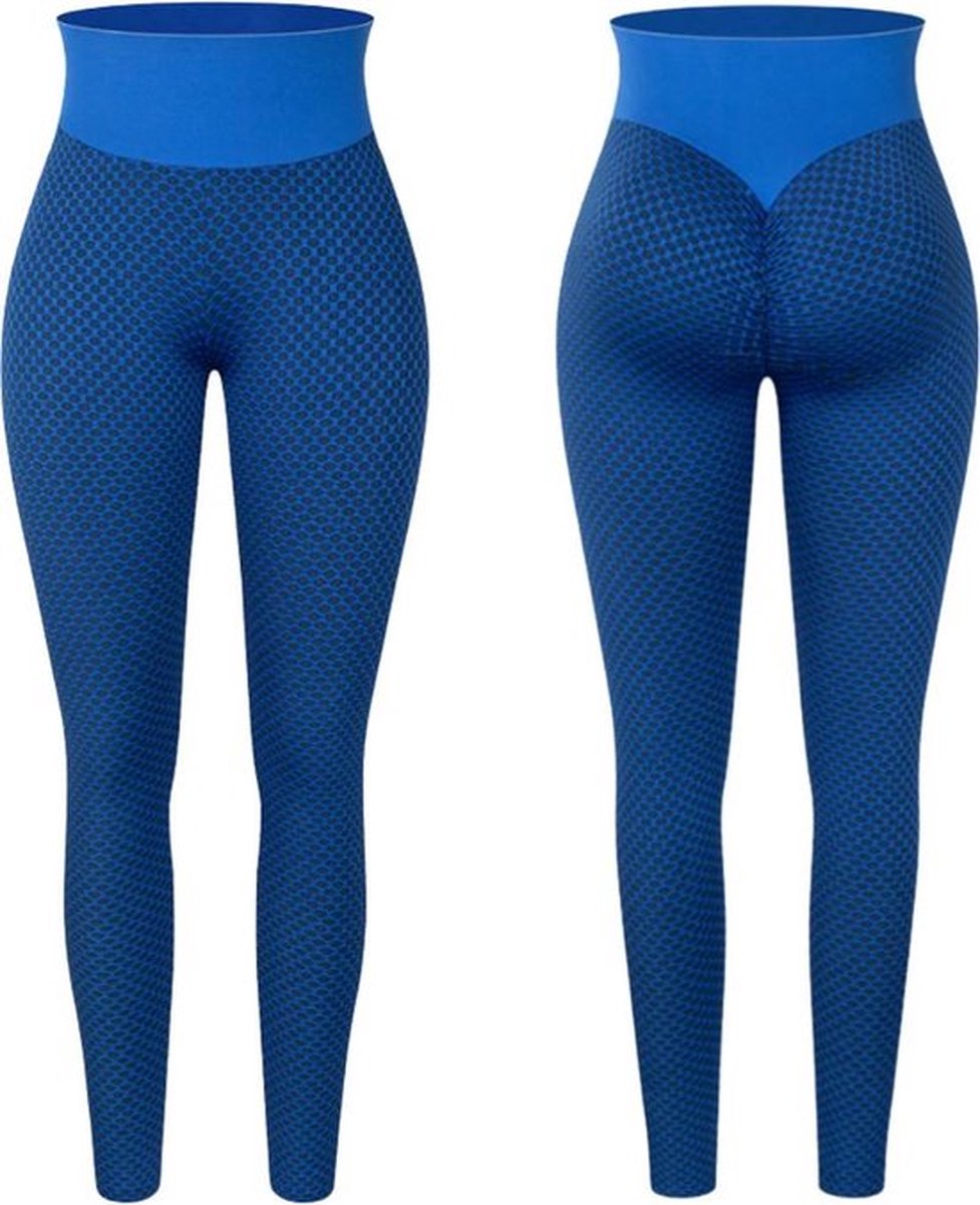 Sportlegging dames Large – legging dames meisje - Tiktok legging – Blauw