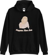 Hoodie Sweater | Billie Eilish | Happier Than Ever | Merchandise | Merch - Maat M - Trui - Zwart - Kleding - Unisex - Katoen - Polyester - Capuchon - Lange mouw - Steekzakken