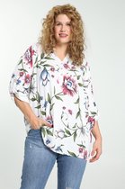 Paprika Dames Hemd in viscose met lovertjes - Outdoorblouse - Maat 48