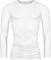 Mey Casual Cotton long sleeved shirt (1-pack) - heren T-shirt O-hals lange mouw - wit - Maat: L