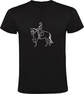 Paardrijden | Heren T-shirt | Zwart | Horse Riding | Dierendag | Manege | Pony | Trekking