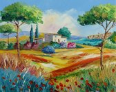Schilderen op nummer  Landschap Toscanie   40 x50