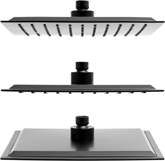 Douchekop regendouche 25 x 25 cm zwart