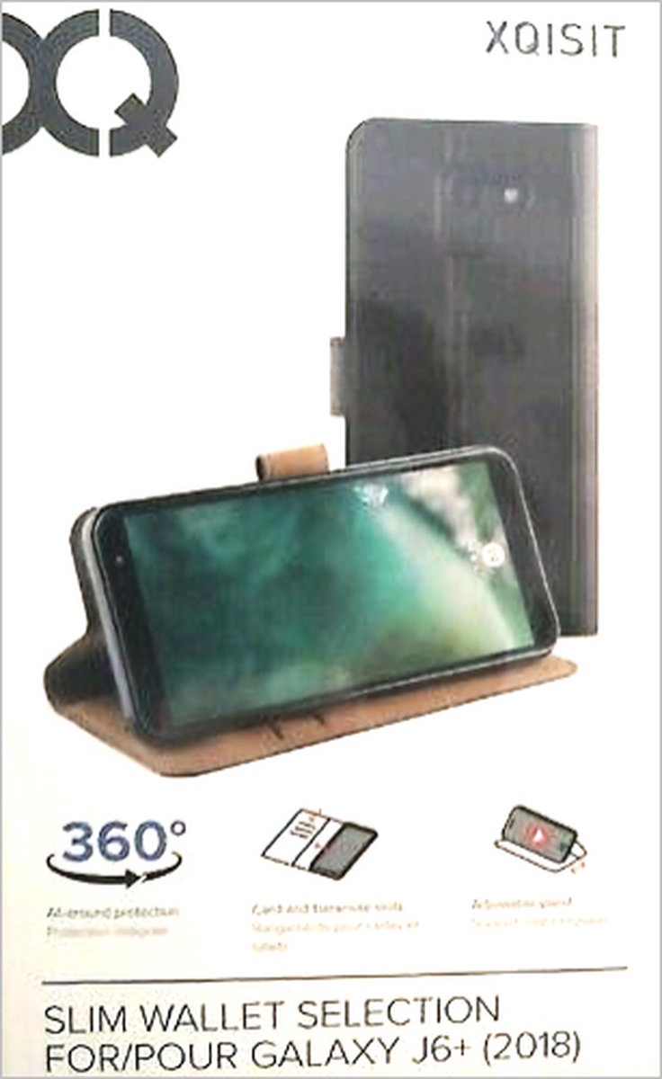 XQISIT Slim Wallet Selection for Galaxy J6+ black
