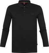 Hugo Boss - LS Polo Passerby Zwart - Slim-fit - Heren Poloshirt Maat 3XL