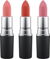 mac powder kiss lipstick trio set 9gr