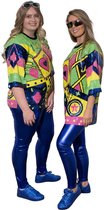 Tunique à sequins - robe camping kitsch - carnaval - De Toppers - robe de soirée - couleurs fluo