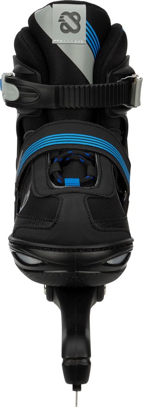 Nijdam Rollers Combo - Blue Blaze - Réglable - Clubs Norvégiens - Zwart - Blauw - Taille 29 - 32