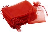 Fako Bijoux® - Sacs Organza - 7x9cm - Rouge - 100 Pièces