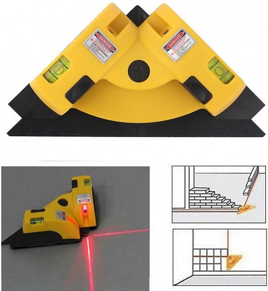 Laserwaterpas/rechthoekige laser - 90 graden hoek voor tegels, bakstenen, houten vloeren - Pro