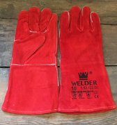 Welder 15312200 Lashandschoen paar 10/XL - Rood splitleer - BBQ handschoen - Hittebestendig
