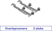 Anchor U-de-luxe runner overlap u-rail - WIT - Overschuif runners gordijnrail Plus - 2 stuks