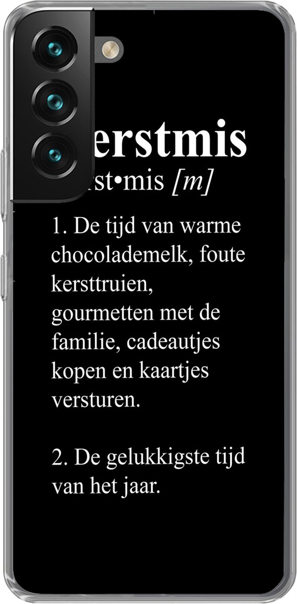 Telefoonhoesje Geschikt voor Samsung Galaxy S22 Plus hoesje - Kerstmis definitie - Spreuken - Kerst - Spreuken - Woordenboek - Siliconen Telefoonhoesje Telefoonhoesje