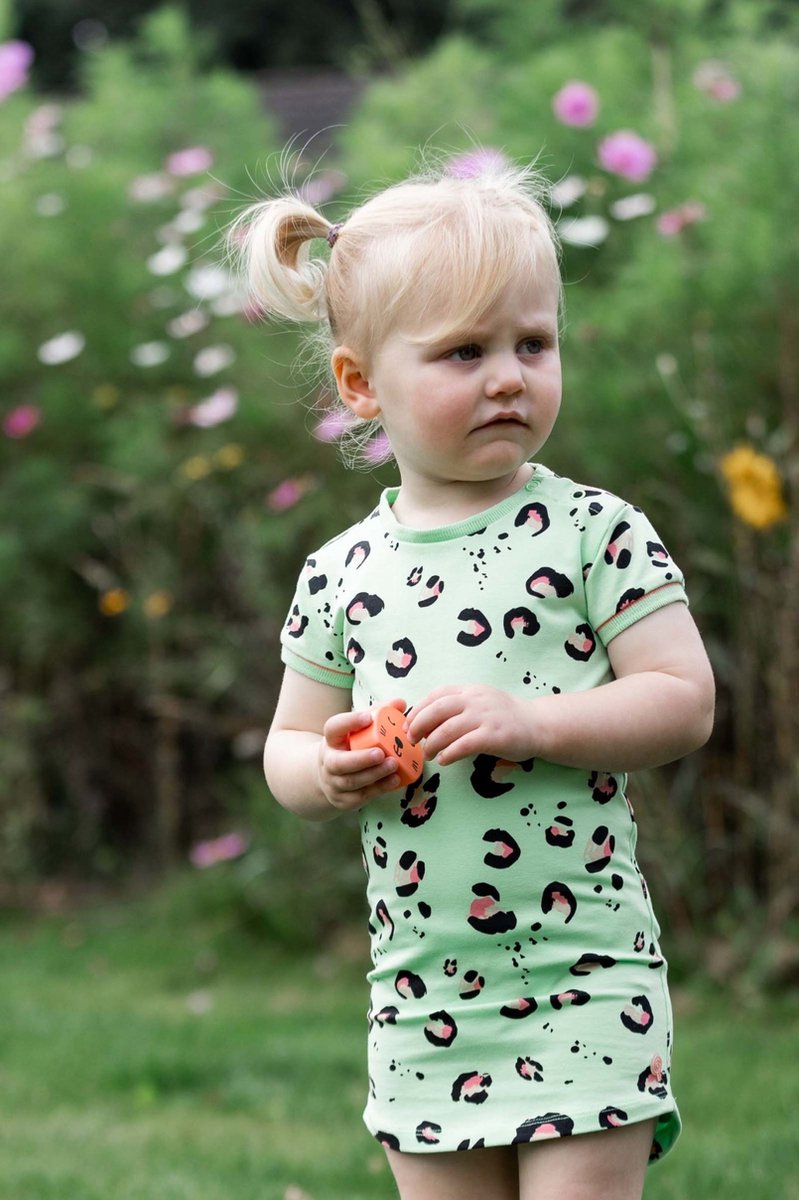 Quapi robe manches courtes bébé fille Nada aop Green Summer Leopard |  bol.com