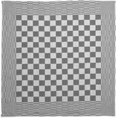 Theedoeken - Set - 2 stuks - Geblokt - Zwart - 65x65 cm