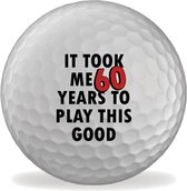 Golfballen bedrukt - It Took me 60 Years to Play This Good - set van 3