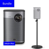 XGIMI Halo+ Plus - Bundle Mini Beamer Portable - Home Cinema Home Cinema - avec enceinte Harman Kardon - X Floor Stand - Smart Beamer - Android TV - Google - Netflix Youtube Spotify