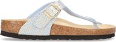 Birkenstock Gizeh Python slippers blauw - Maat 43