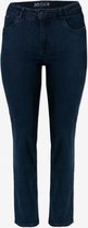 EVIVA - Jeans broek straight fit met hoge taille - donkerblauw