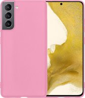 Samsung S22 Plus Hoesje Siliconen Cover - Samsung Galaxy S22 Plus Case Hoes - Lichtroze