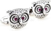 Boutons de manchette Treasure Trove ® Owl - Homme - Argenté