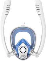 FlinQ Full Face Snorkelmasker - Wit-Blauw - L/XL