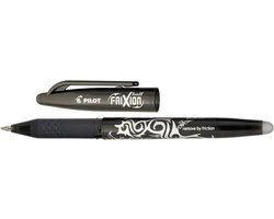 foto van Pilot Frixion – Rollerball Pen – Zwart 0.7mm – uitgumbaar –  meerdere graag zwart en blauw of pen met navulling erbij