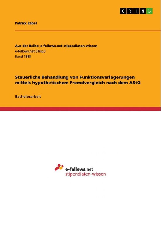 Steuerliche Behandlung von Funktionsverlagerungen mittels hy ... - cover