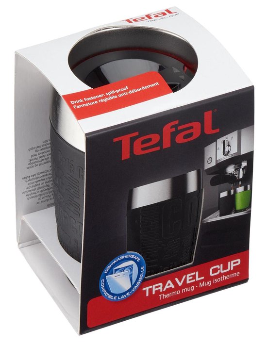 Tefal Travel Cup Thermofles - 200ml - RVS - Zwart - Tefal