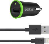 Belkin Autolader met Apple Lightning naar USB Kabel - 1.2m - 2.4A - Zwart