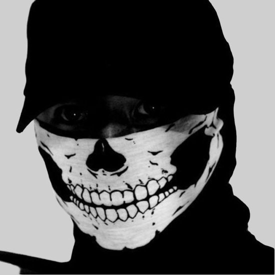 Masque de crâne foulard motard noir | bol.com