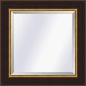 Klassieke spiegel Academie Zwart-goud medium 53mm          Buitenmaat 41x132cm