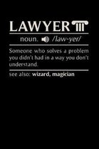 Lawyer noun. /law.yer/ Someone Who Solvers A Problem You Didn't Know You Had In A way You don't Unterstand See Also