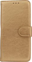 Samsung Galaxy J6 Plus Hoesje - Luxe Kunstlederen Portemonnee Book Case - Goud