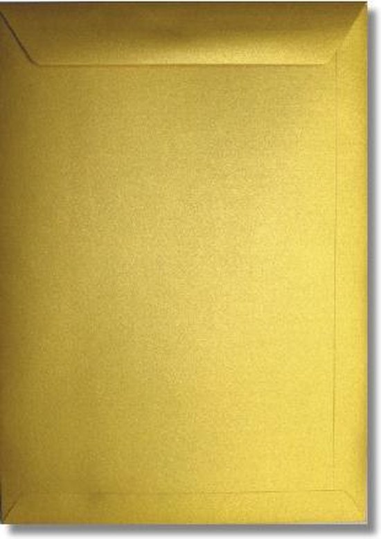 gek geworden verbergen zonnebloem Luxe Enveloppen A4 Metallic Goud (20 stuks) | bol.com