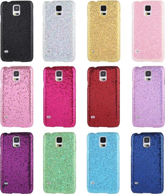 Glitter Powder Skinning Plastic hoesje voor Samsung Galaxy S5 mini /  G800(paars) | bol.com