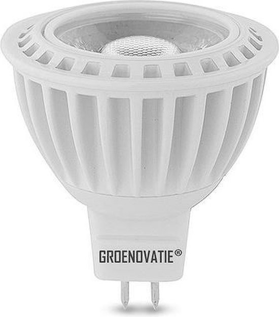 Groenovatie LED Spot GU5.3 / MR16 Fitting - 5W - COB - 53x50 mm - Dimbaar - Warm Wit