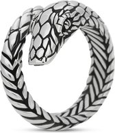 SILK Jewellery - Zilveren Ring Slang - Fierce - S28.16 - Maat 16