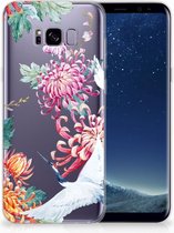 Samsung Galaxy S8 Plus TPU siliconen Hoesje Bird Flowers
