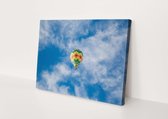 Luchtballon in de lucht | Canvasdoek | Wanddecoratie | 150CM x 100CM | Schilderij | Foto op canvas