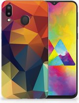 Geschikt voor Samsung Galaxy M20 TPU Hoesje Design Polygon Color