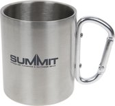 Summit Drinkbeker Met Karabijnhaak Rvs 300 Ml Zilver